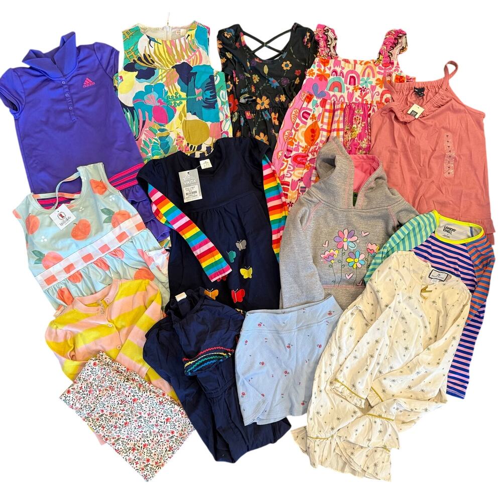 BUNDLE LOT Girls Size 5/6/7/8 Includes 15 Items Name Brands Assorted Dresses Top